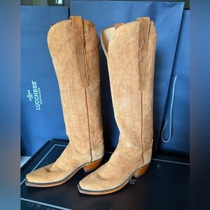 Lucchese Priscilla Suede Tan
